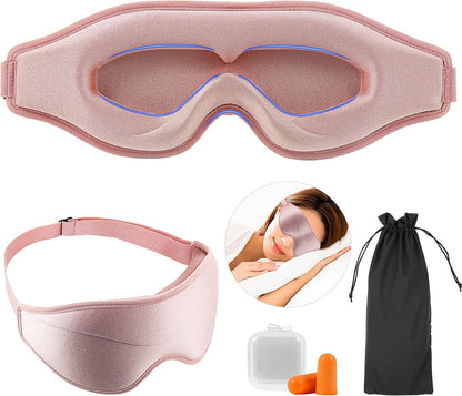 Antifaz Para Dormir 3D Rosa Pestañas, Sin Presión En Los Ojos Templos, Cómodo Transpirable Mascara Ojos Dormir, Pesa Sólo 35G,Antifaces Para Dormir Mujer Niña Migraña Yoga, Máscara De Noche Ergonomico