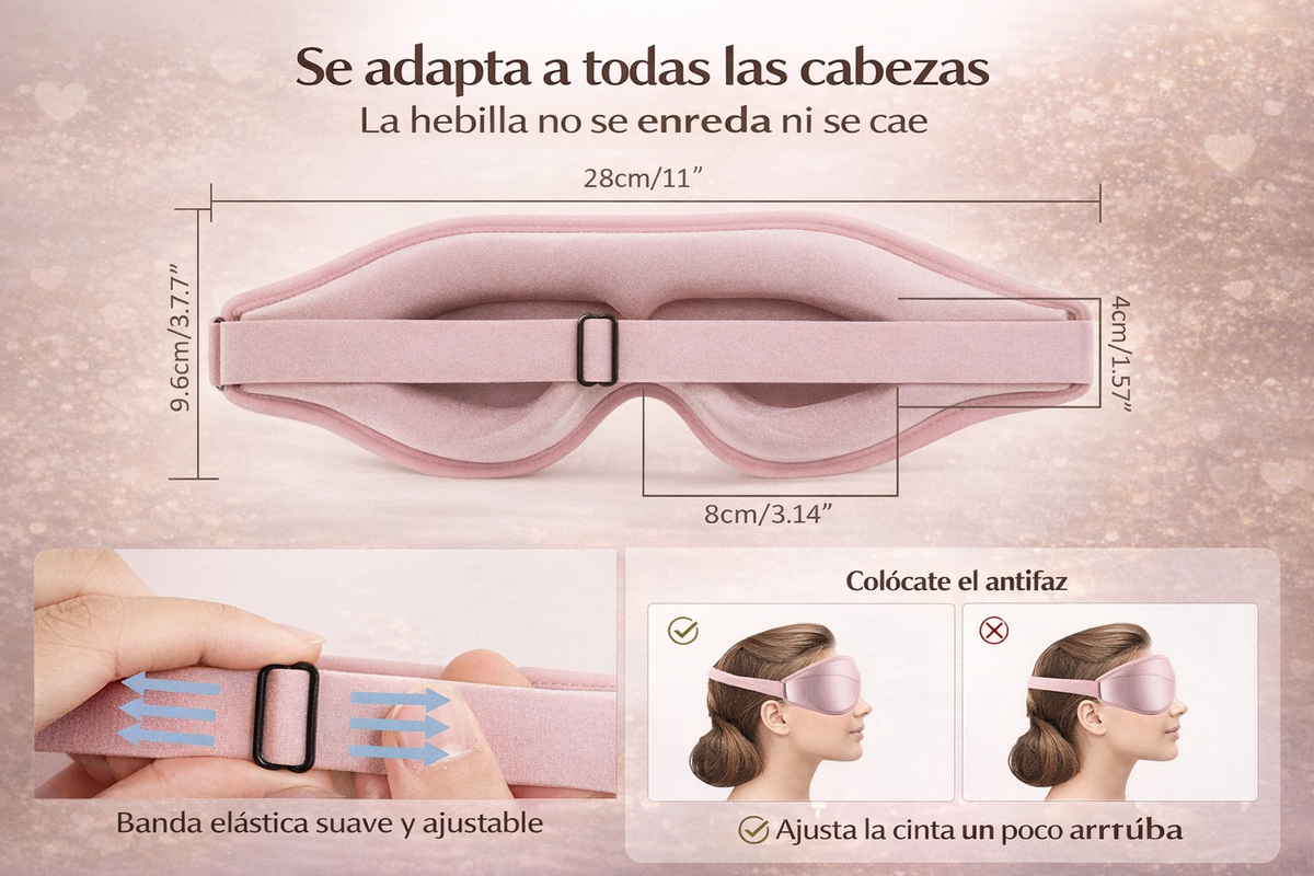 Antifaz Para Dormir 3D Rosa Pestañas, Sin Presión En Los Ojos Templos, Cómodo Transpirable Mascara Ojos Dormir, Pesa Sólo 35G,Antifaces Para Dormir Mujer Niña Migraña Yoga, Máscara De Noche Ergonomico