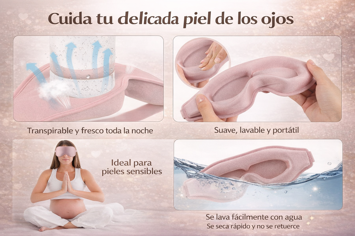 Antifaz Para Dormir 3D Rosa Pestañas, Sin Presión En Los Ojos Templos, Cómodo Transpirable Mascara Ojos Dormir, Pesa Sólo 35G,Antifaces Para Dormir Mujer Niña Migraña Yoga, Máscara De Noche Ergonomico