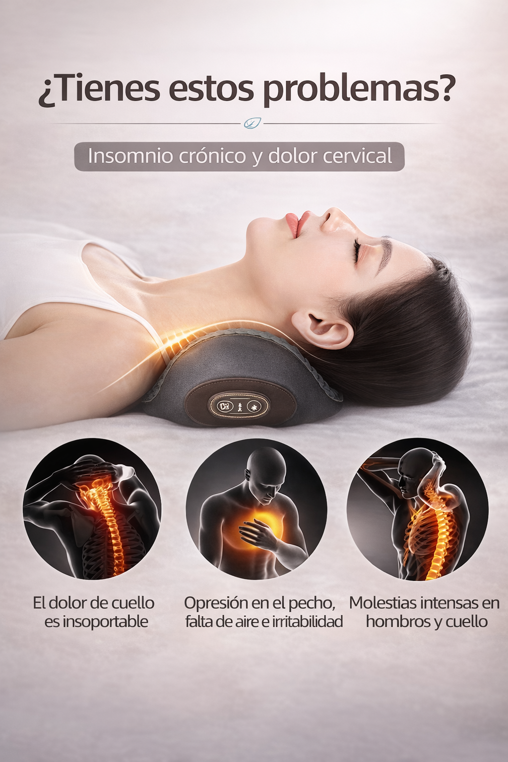 NeckReset Pro – Almohada Cervical con Masaje y Calor