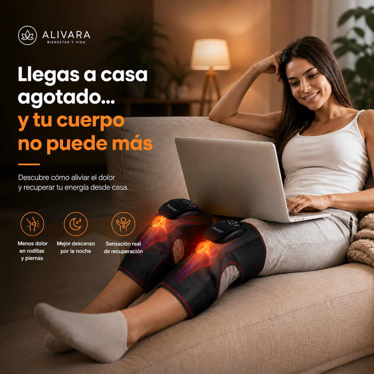 Masajeador de Rodilla FITKING FT-032K | Calor y Compresión