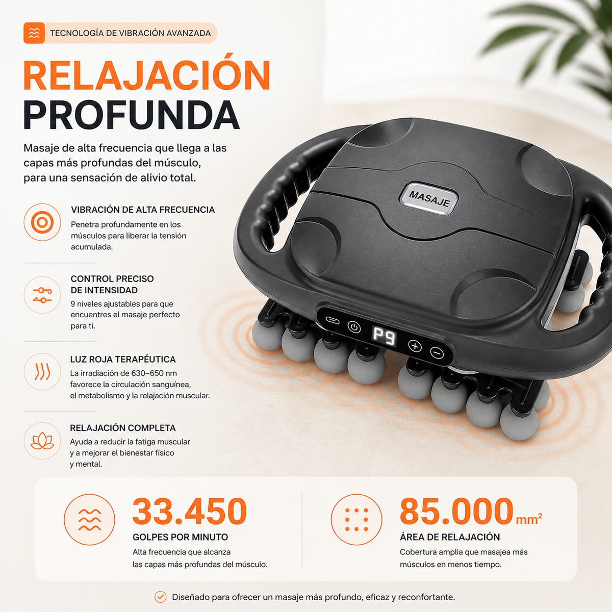 FasciaRelief Pro — Masajeador de Cuerpo Completo 42 Cabezas