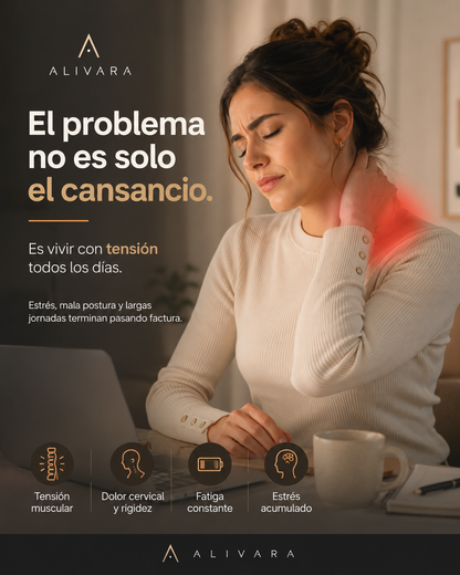 Chal Calefactable Alivara | Alivio Profundo para Hombros y Cuello