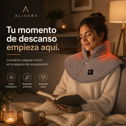 Chal Calefactable Alivara | Alivio Profundo para Hombros y Cuello