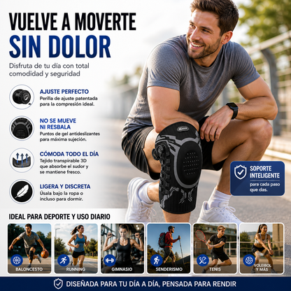 KneeGuard Pro – Rodillera con Ajuste por Perilla y Estabilizadores
