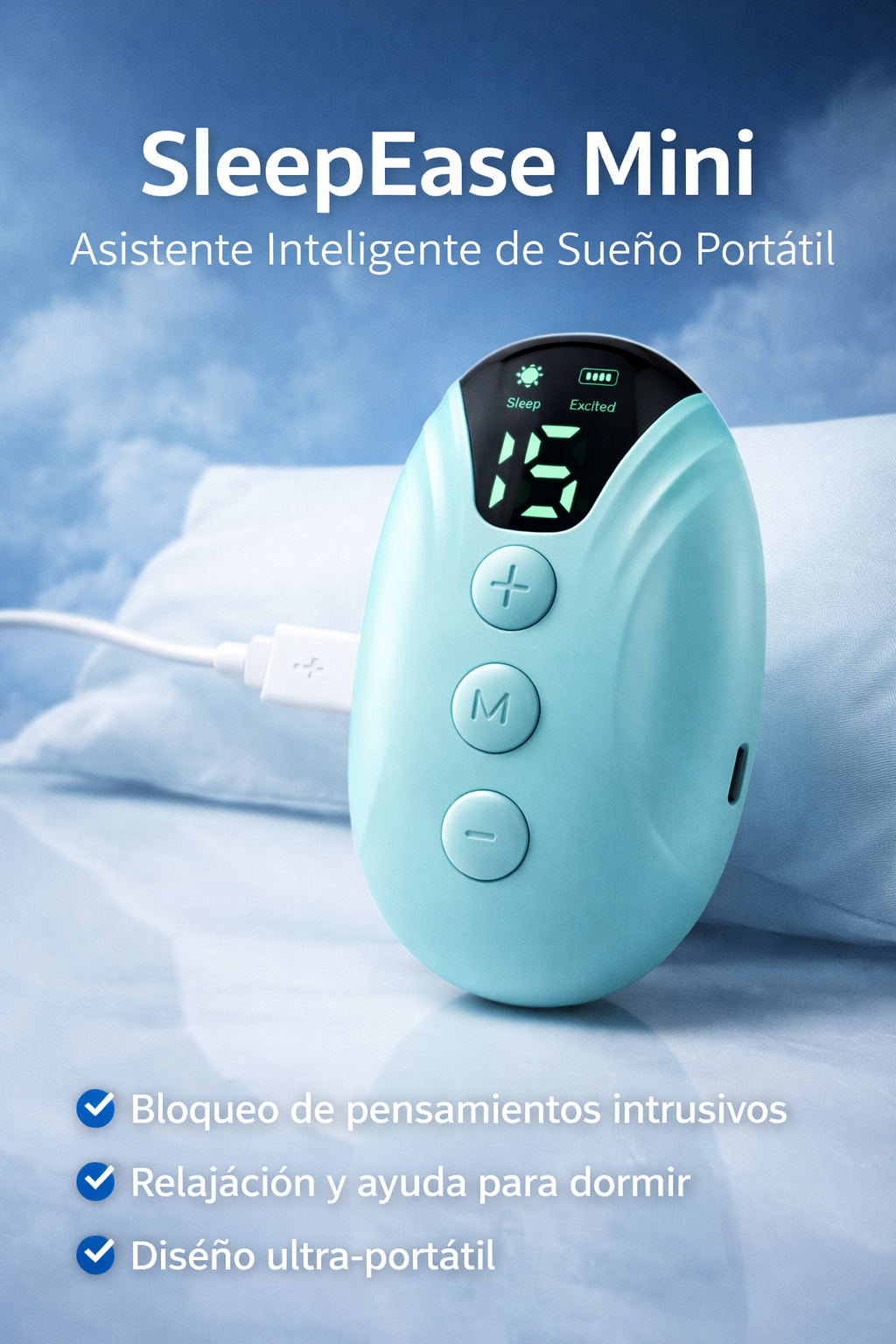 SleepEasy Mini – Dispositivo Portátil para Conciliar el Sueño