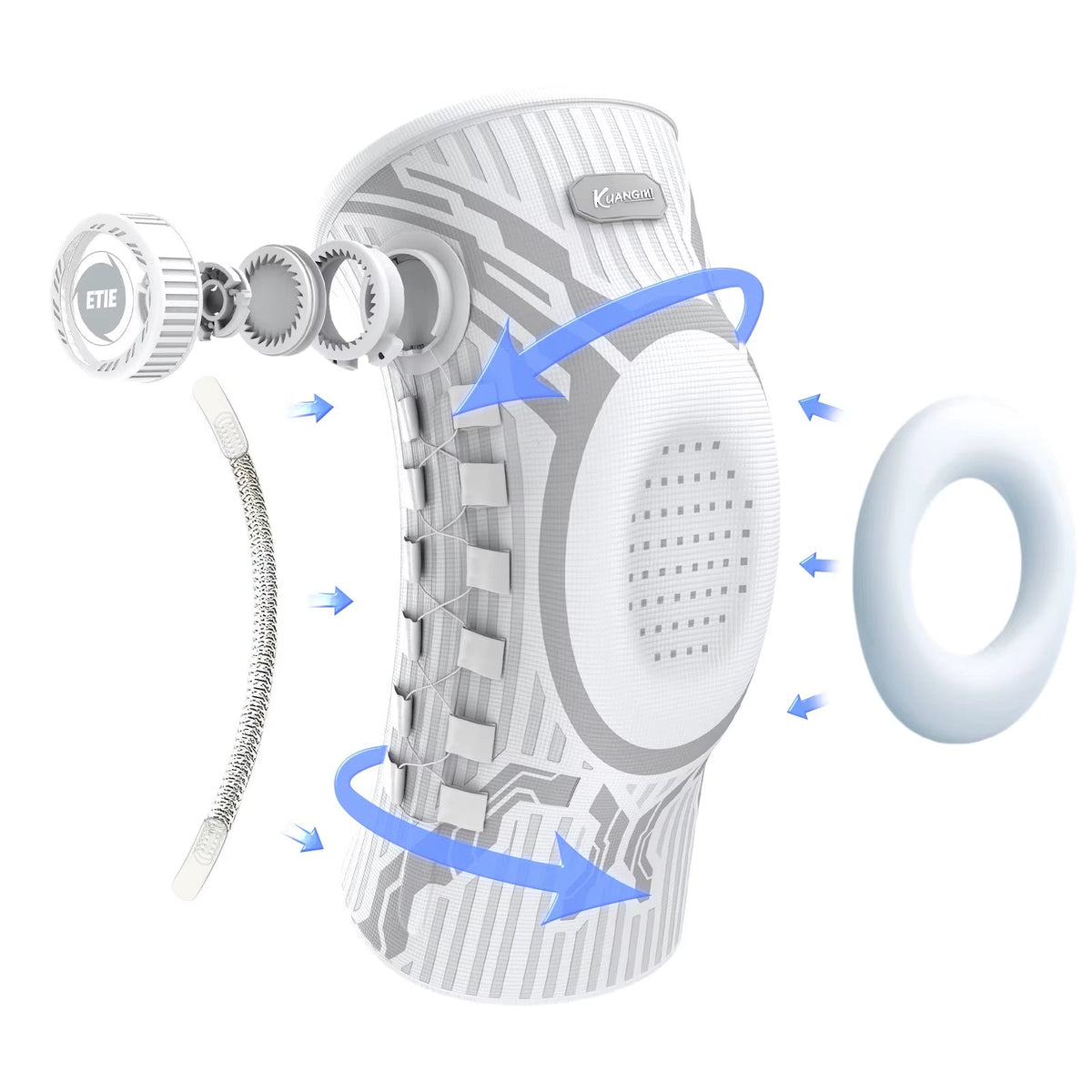 KneeGuard Pro – Rodillera con Ajuste por Perilla y Estabilizadores