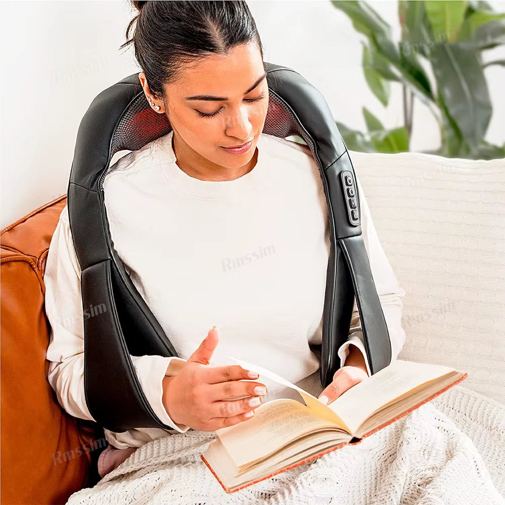 Back Massager, Heated Shiatsu Neck Massager, Portable Full Body Massager,Deep Kneading Shoulder Electric Massage Shawl,Waist Leg